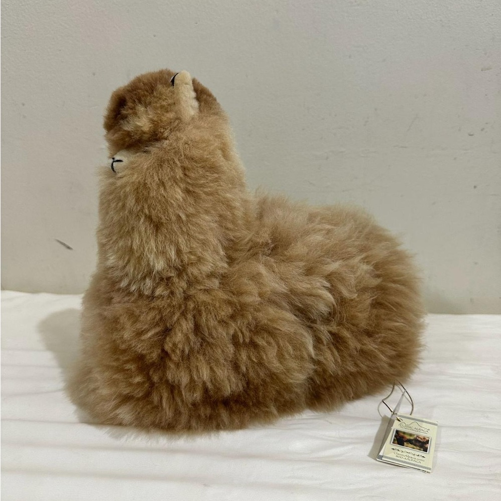NWT CLASSIC ALPACA Fluffy Brown Stuffed Llama Toy